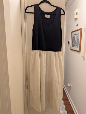 Cosmic Blue Love Black Dress With Cream Skirt XL